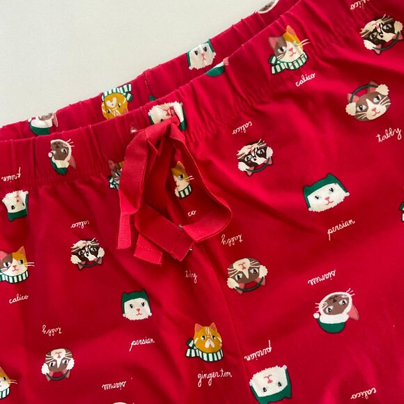 LANDS' END Women's Holiday Kitty Pajama Bottoms NWOT Size 10-12 - Picture 5 of 6